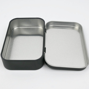 Ready Stock Hinged Lid <b>Tin</b> Box Solid Color One‑Piece Flip Top Tinplate Container For Throat Lozenge Card <b>Storage</b> Candy Packaging - Product Image 4