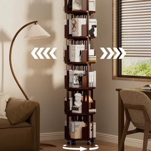Estantería giratoria, unidad de almacenamiento de pie, armario de almacenamiento de varias capas para uso doméstico, vitrina para sala de estar - Product Image 1