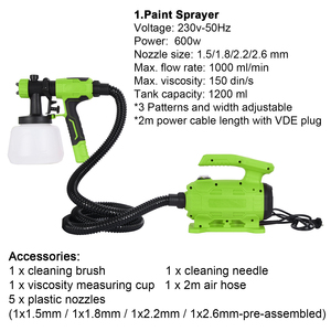 Vertak 3 in <b>1</b> 600W Power Tool Set Professional Big Volume <b>Paint</b> with Split Design Dust Blower and Air - Product Image 3