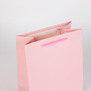 Sacs d'emballage cadeau fleur rose avec poignées de transport pour petites entreprises sacs en papier kraft pour cadeaux de fête d'anniversaire, shopping - Product Image 4