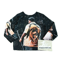 Pull en tapisserie pour homme, mode rappeur, streetwear, hip hop, couverture en tapisserie, jacquard, sur mesure, taille plus, pulls pour homme