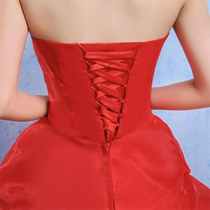Vestidos de Novia Sencillos sin Tirantes, Vestidos de Novia Ajustados, Vestido de Princesa para Fotografía - Product Image 5