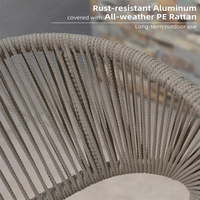 Muebles de Patio, Silla Alta de Aluminio para Exteriores, Taburetes de Bar Elegantes de Alta Gama para Exteriores