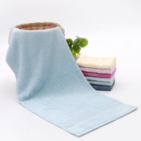Serviette de toilette unie en bambou/coton, super absorbante, douce, écologique, antimicrobienne, pour hôtels, spas, salles de bain et usage domestique (vente en gros)