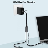 Kabel Pengisian Daya USB C ke 2 USB C 100W dengan Cangkang Logam untuk Mengisi Dua Perangkat, Distribusi Daya Cerdas