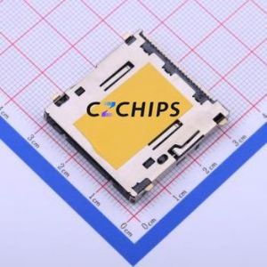 SCDG6A0200 SD Card / Memory Card Connector SMD Connector Self-Return Type Standard SD Card Card Holder 4.4mm - Product Image 1