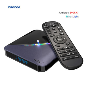 Apoyo PLEX RGB de luz inteligente tv caja Amlogic S905X3 A95X F3 Android 9,0 4k tv set top box 4gb de ram - Product Image 2