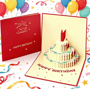 <span class=keywords><strong>Carte</strong></span> de vœux d'anniversaire 3D pop-up, faite à la main, design gâteau découpé en papier, <span class=keywords><strong>carte</strong></span> de vœux <span class=keywords><strong>joyeux</strong></span> anniversaire pour amis, <span class=keywords><strong>amoureux</strong></span>, cadeau - Product Image 1