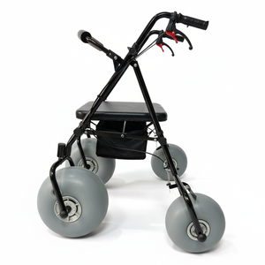 Cadre de marcheur de bord de mer Fauteuil roulant de marche assisté Siège de marcheur de plage adulte Poulies de travail de réhabilitation Supplie Beach Rollat - Product Image 6