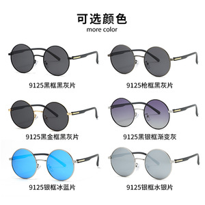 SPOEN <b>Round</b> <b>Sunglasses</b> UV400 Polarized Metal Frame Men Outdoor Retro Style - Product Image 4