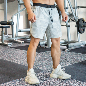 Custom Printed Logo Men's Gym Sportswear Workout Track <b>Shorts</b> Set Casual Solid Pattern <b>Knee</b> <b>Length</b> Knitted Hot <b>Shorts</b> - Product Image 3