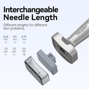 Nuevo <span class=keywords><strong>Derma</strong></span> Stamp <span class=keywords><strong>Bio</strong></span> Needle 120pin con Luz Azul y Roja, Vibración Inalámbrica, Agujas de Microagujas para Tratamiento del Cuero Cabelludo, Cuerpo y Labios - Product Image 2