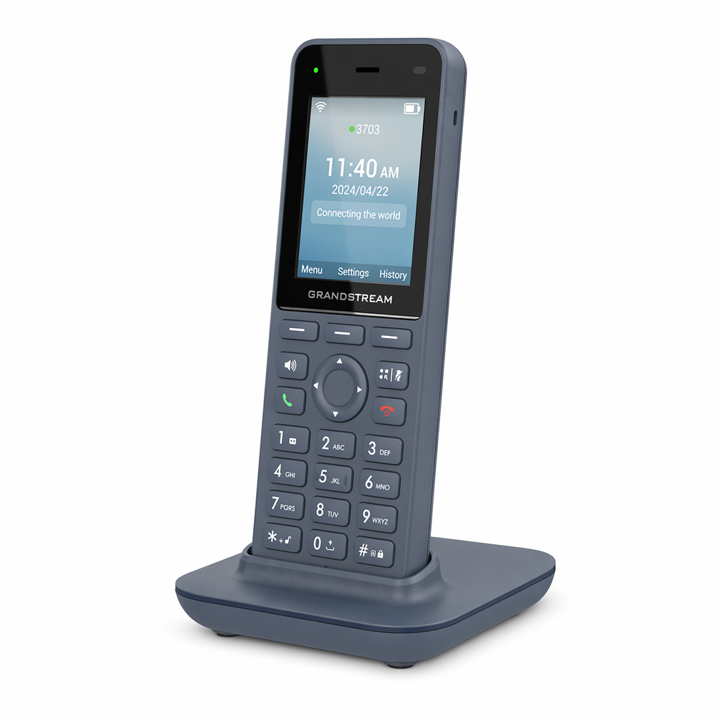 Grandstream WP826 WiFi 6 IP Phone Dual Band 802.11ax Roaming Opus HD Voice 4 Way Conference 12H Talk 3 SIP 1-Touch PTT