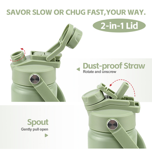 Borraccia Termica in Acciaio Inox a Doppia Parete con Logo Personalizzato, 25oz/18oz/32oz, Bottiglia Isolata per Acqua con Coperchio - Product Image 5