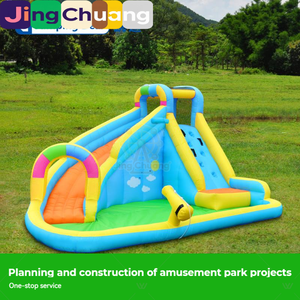 Castillo Inflable Infantil, Tobogán Acuático para el Hogar, Castillo Acuático para Exteriores, Castillo Inflable para Interiores, Parque Acuático con Rocódromo, Juguetes - Product Image 4