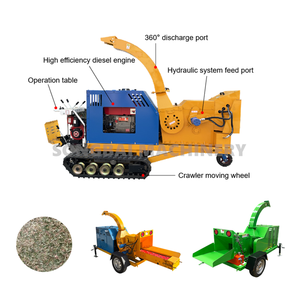 Broyeur de bois à chenilles automatique de machine de déchiqueteuse en bois mobile d'alimentation hydraulique Offre Spéciale pour des machines de foresterie de branche d'arbre de rondin - Product Image 4