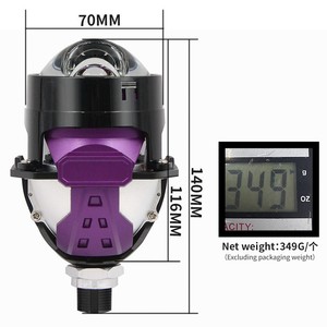 <b>Led</b> <b>Headlight</b> 70mm 140mm High Beam Dual Lens 12V Universal Fit Retrofit Upgrade Car Light - Product Image 1