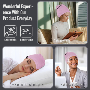 Castor Oil Pack <b>Wrap</b> for Head Elastic and Reusable Hat for Sleeping Waterproof Layers Castor Oil Packs Kit for Damaged Hair - Product Image 6