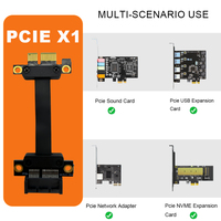 Alta Velocidad 180 °   Cable de extensión PCIE 4.0 X1 para tarjetas WiFi de portátiles/escritorio, adaptadores M.2, accesorios de computadora