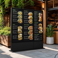 Affichage numérique de commande en drive-thru pour l'extérieur, menu numérique haute luminosité, signalétique LCD étanche pour restaurant de restauration rapide