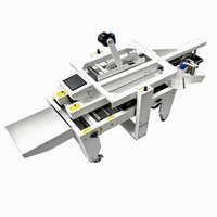 Scelleuse de cartons électrique King KFT-4030C avec étiqueteuse latérale, machine semi-automatique de scellage et d'étiquetage de boîtes