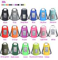 5L 10L 15L 20L 30L PVC sac à dos étanche Kayak pochette en plein air Trekking sac sec voyage plongée bateau océan Pack sac à dos Drybag