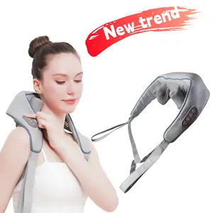 Most Trendy Items 7.4v 1a Roller Kneading Wireless Shoulder Massager 4 Buttons Back And Cervical Massager Neck Massager Shiatsu