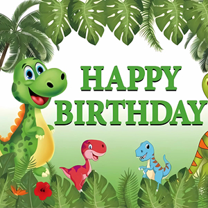Fondo de fiesta de cumpleaños de dinosaurio selva Tropical Safari cartel salvaje globos accesorios niños estudio Photozone <span class=keywords><strong>foto</strong></span> de fondo - Product Image 1