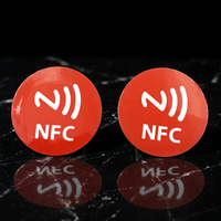 Autocollants et étiquettes NFC RFID étanches personnalisés avec logo, 13,56 MHz, moins chers, RXZ-RXZ-HF-Tag, pour les médias sociaux