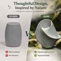 Urne funéraire biodégradable en PLA, récipient pour cendres, inspiré de la nature, respectueux de l'environnement, récipient commémoratif pour la maison et le jardin