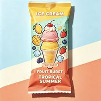 Sachet d'emballage thermoscellé personnalisé imprimé avec trou de suspension plat, triple barrière anti-humidité pour sodas, gelées et bonbons gommeux
