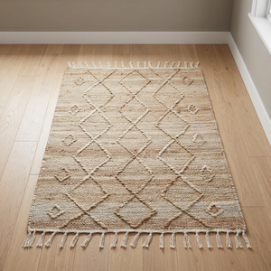 Tapis en jute tissé à la main, style kilim, pour chambre à coucher et salon, tapis de sol fabriqué en Inde - Product Image 3