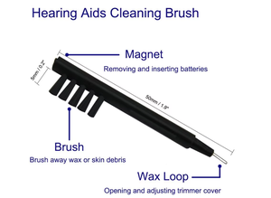แปรงทำความสะอาดเครื่องช่วยฟังขนาดเล็ก Retone พร้อมที่ปรับแต่งและอุปกรณ์ทำความสะอาดเครื่องช่วยฟัง สำหรับดูแลหูและเครื่องช่วยฟัง - Product Image 2
