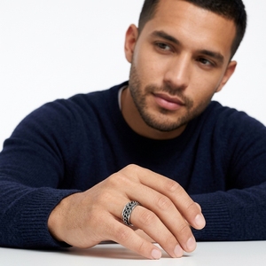 Anéis Giratórios Elegantes e Antiferrugem Personalizáveis com Padrões de Animais, Flores, Lua e Estrelas – Conjunto de Anéis Minimalistas de Aço Inoxidável Antiestresse para Atacado - Product Image 6