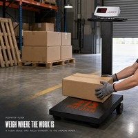 Timbangan Platform Elektronik Tahan Air 300kg Bahan Stainless Steel untuk Industri Kimia dan Bengkel