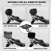 Xracingmoto pour GSX-S 1000 GT 2022-2025 Travel Edition Porte-bagages arrière en aluminium et acier Top Box Accessoires de moto