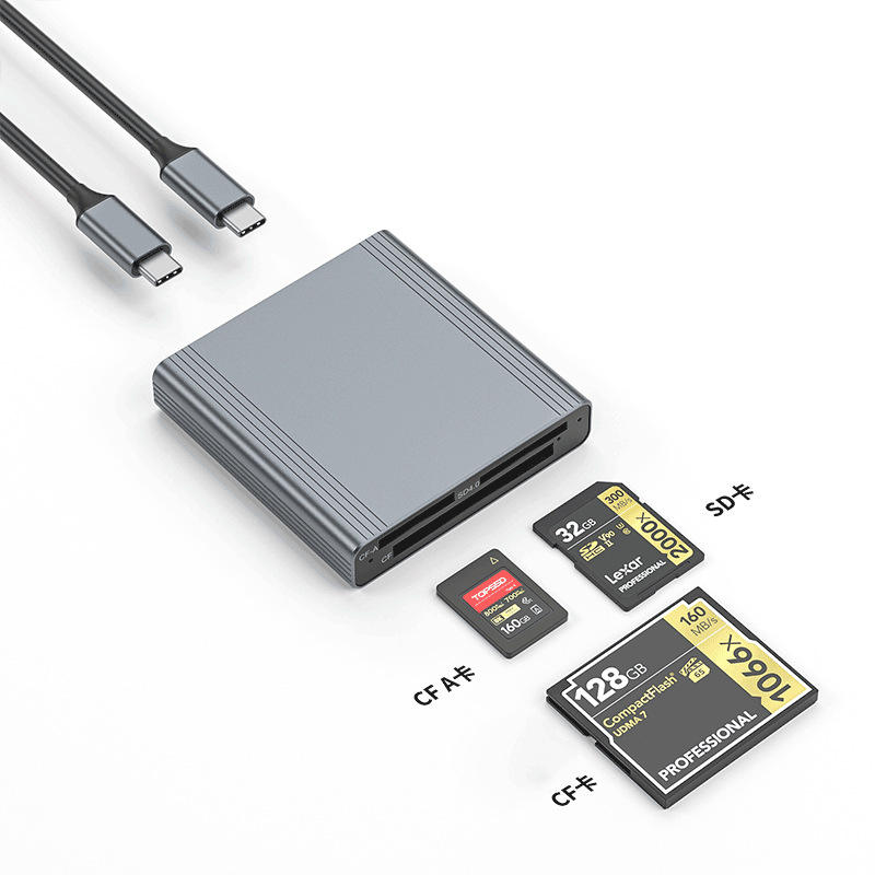 carte CFexpress A argentée + lecteur SDXC U-II 4.0 + carte CF