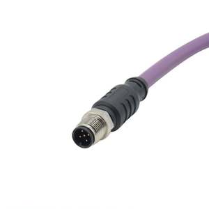 Connecteur de câble industriel étanche de haute qualité IP67 M12 A-codé 5 broches DB9 90 degrés, fiche DIN en cuivre de qualité manufacturée - Product Image 3