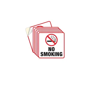 कस्टम निविड़ अंधकार खतरा नहीं धूम्रपान लेबल स्टिकर चेतावनी के संकेत के लिए गर्मी प्रतिरोधी विरोधी यूवी आउटडोर इनडोर