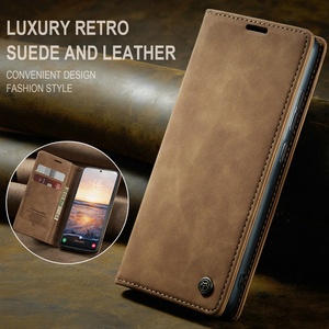 Funda Magnética Tipo Cartera de Lujo para Samsung Galaxy S23 S22 S21 Ultra S10 S9 S8 <span class=keywords><strong>Plus</strong></span> A33 A53 A02S, Funda Protectora de Cuero con Ranuras para Tarjetas - Product Image 1