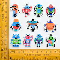 Breloques de chaussures en gros : robots de dessin animé, extraterrestres, technologie robotique, pour enfants et garçons, décoration de sabots, cadeau promotionnel, souvenir