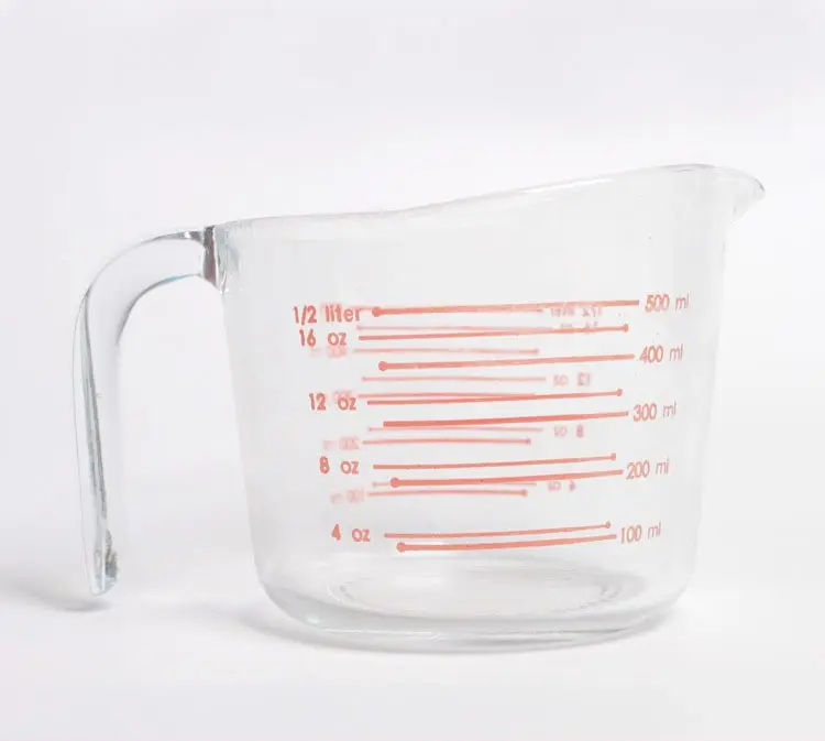 taza de cristal medidora taza de cristal ZQDL Jarra de cristal de medición resistente al calor jarra de escala