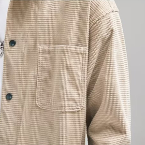 Da uomo a buon mercato <span class=keywords><strong>POLO</strong></span> <span class=keywords><strong>Oversize</strong></span> top in bianco tinta unita manica lunga in velluto a coste Casual con bottone da lavoro formale quotidiano - Product Image 6