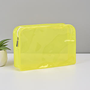 Mini pochette de maquillage étanche personnalisable <span class=keywords><strong>sac</strong></span> cosmétique de voyage en PVC transparent avec <span class=keywords><strong>porte</strong></span>-<span class=keywords><strong>monnaie</strong></span> <span class=keywords><strong>portable</strong></span> à fermeture éclair - Product Image 1