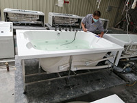 Baignoires Jacuzzi pour 2 Personnes FACING-TO-FACING, Hydromassage Intégré de Haute Qualité, Baignoires à Bulles pour Couples, Baignoires de Trempage WASOM