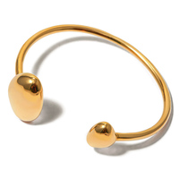 Bracelet jonc minimaliste en or de haute qualité en acier inoxydable, fournisseur multispecialisé premium Lincy