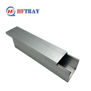 Bandeja portacables de aluminio sólido HFTRAY de 100 mm de altura, pregalvanizada, para la instalación de cables - Product Image 2