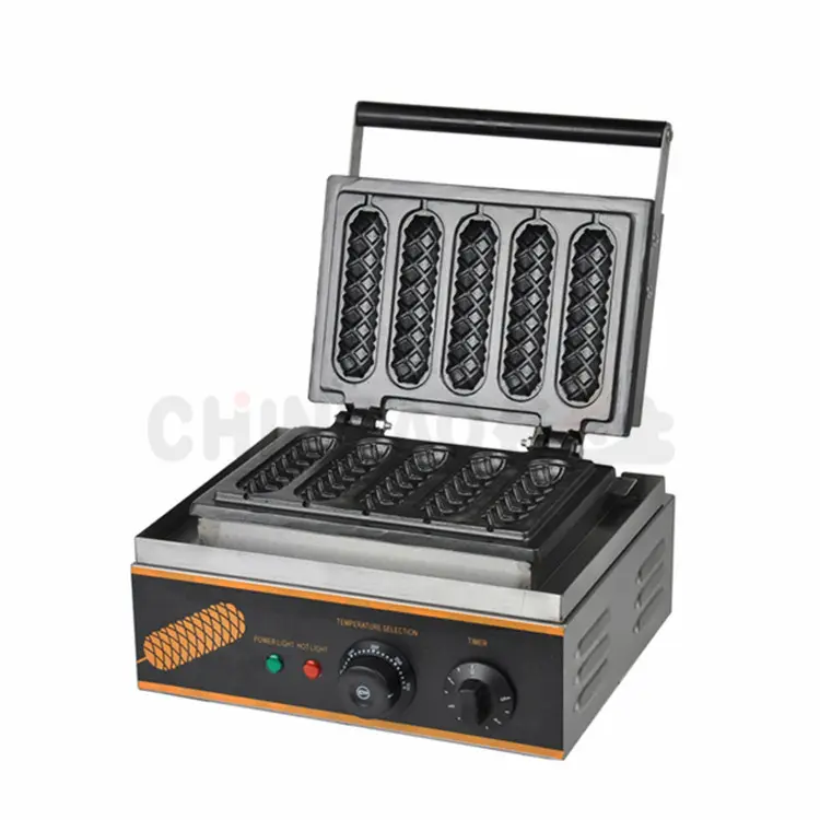 5個Professional Commercial Waffle Stick Maker Corn Hot Dog Machine