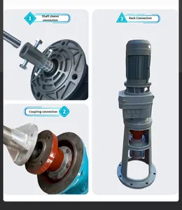 Tangki Reaksi Pengaduk Flokulasi Baja Tahan Karat Vertikal Dengan Pengaduk Dayung Bermotor AC Untuk Pengolahan Limbah Kimia - Product Image 6