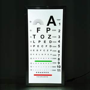 Tabla Optométrica Medco de 2.5m/5m, Estándar Internacional, con Control Remoto Eléctrico para Examen de Agudeza Visual - Product Image 1